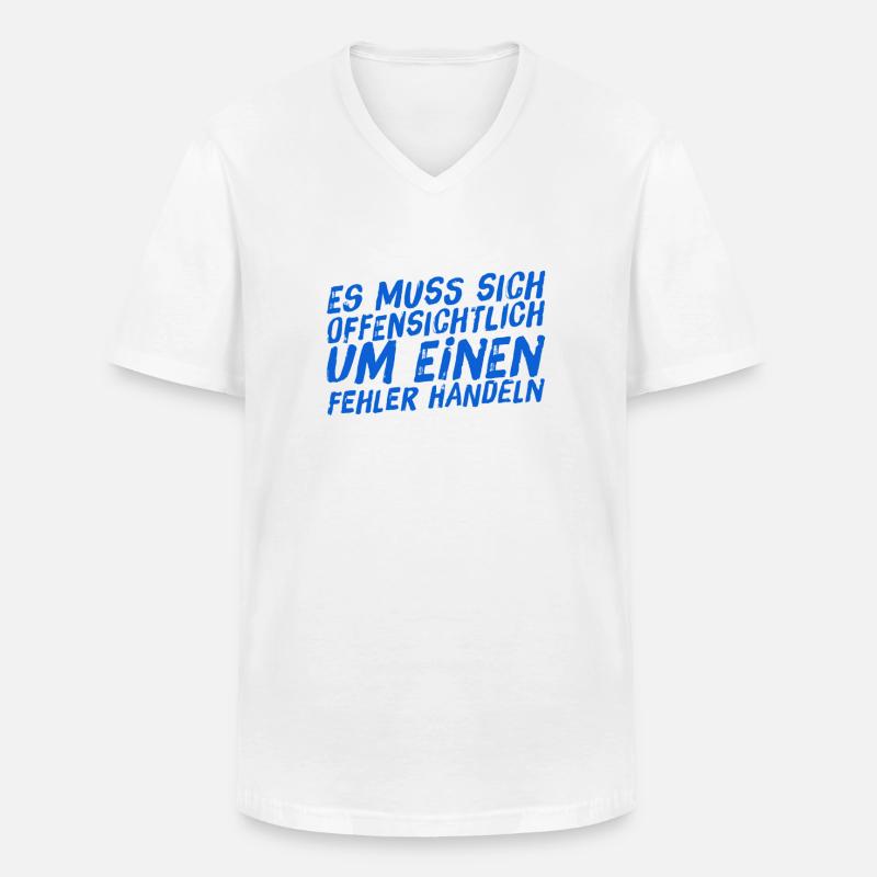 offenkundig ein Fehler - Männer-T-Shirt mit V-Ausschnitt - Weiß