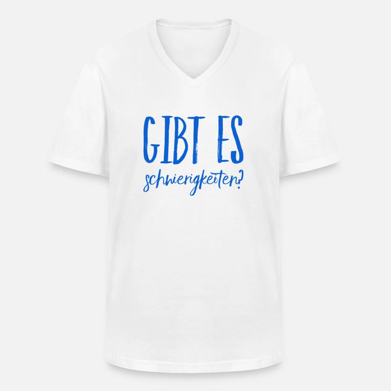 wird es schwer? - Männer-T-Shirt mit V-Ausschnitt - Weiß