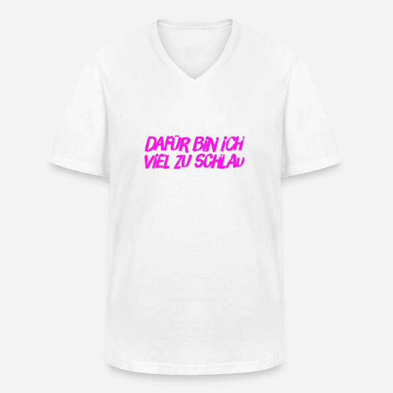ich bin clever - Männer-T-Shirt mit V-Ausschnitt - Weiß