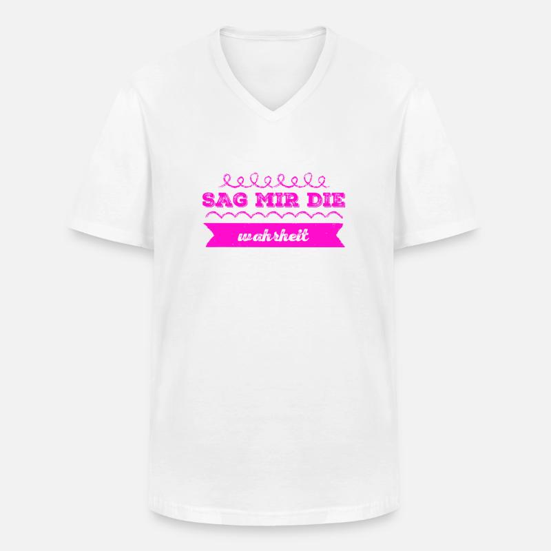 Ehrlichkeit geht immer - Männer-T-Shirt mit V-Ausschnitt - Weiß