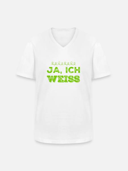 ist mir klar - Männer-T-Shirt mit V-Ausschnitt - Weiß
