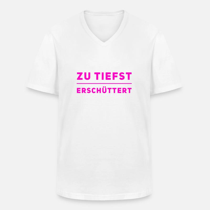 das hat mich tief getroffen - Männer-T-Shirt mit V-Ausschnitt - Weiß