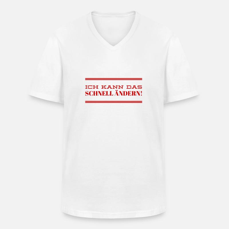 ich bin sehr flexibel - Männer-T-Shirt mit V-Ausschnitt - Weiß