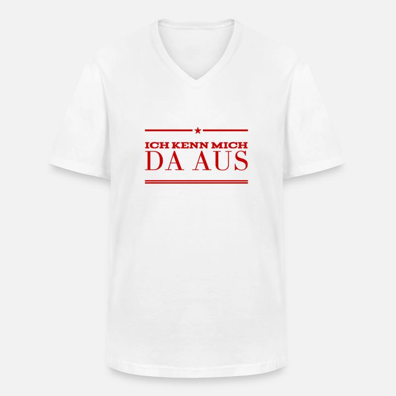 da bin ich Experte - Männer-T-Shirt mit V-Ausschnitt - Weiß