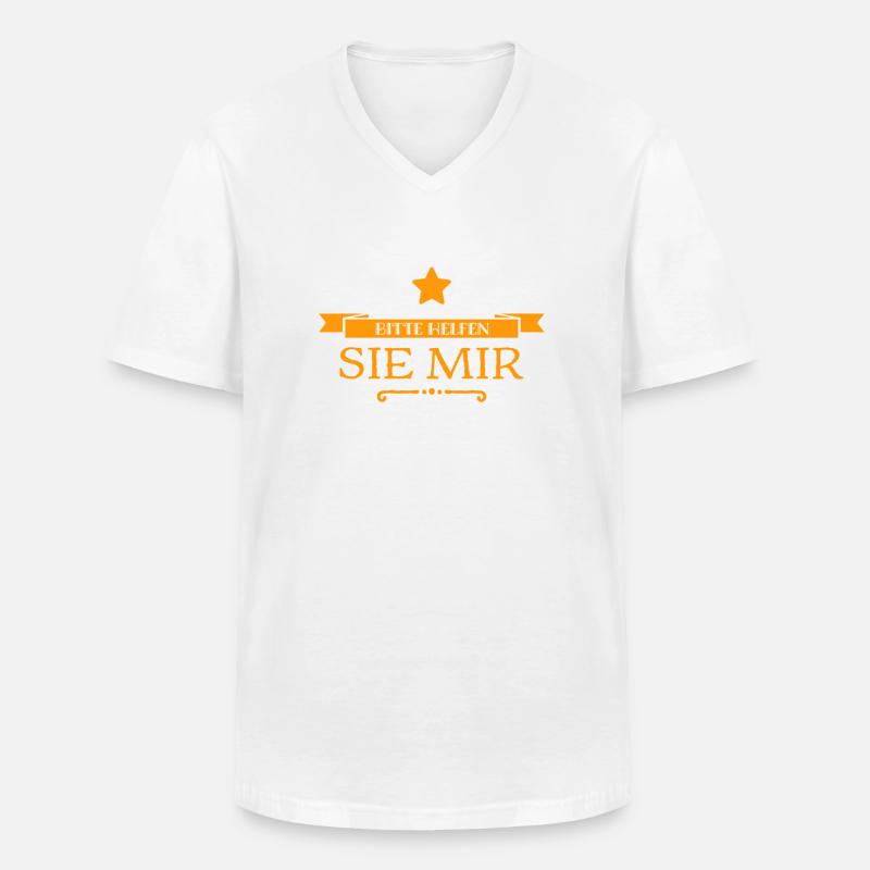 ich kann Hilfe gebrauchen - Männer-T-Shirt mit V-Ausschnitt - Weiß