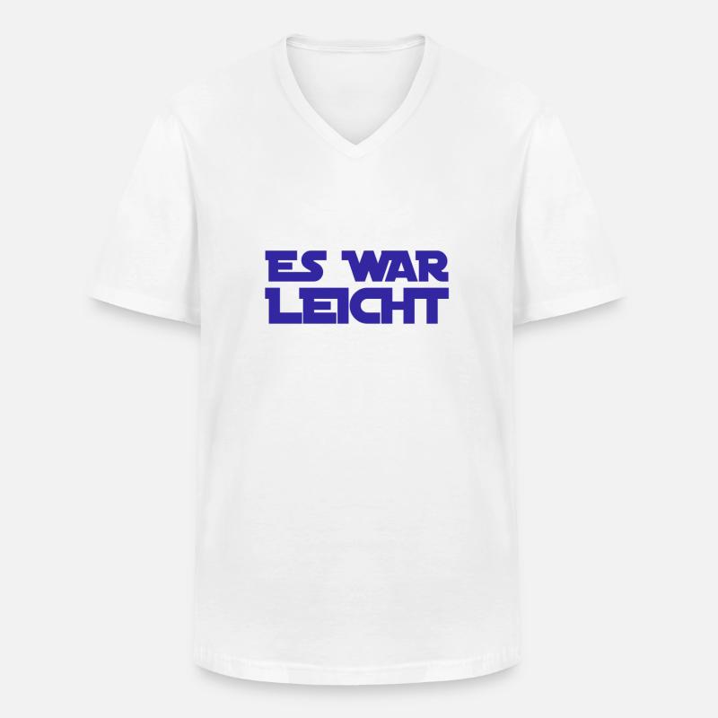 wie einfach - Männer-T-Shirt mit V-Ausschnitt - Weiß