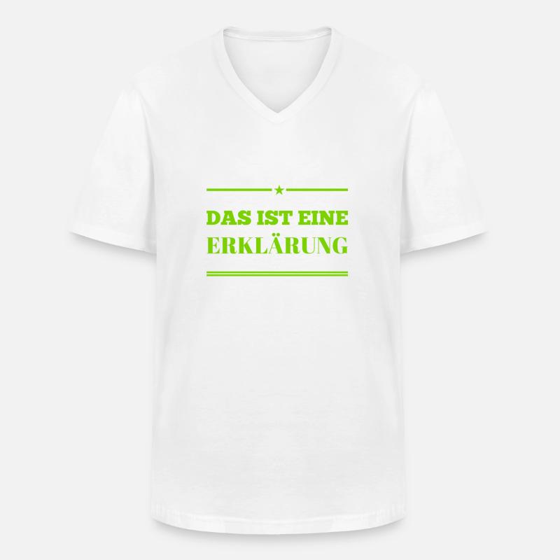 das erklärt einiges - Männer-T-Shirt mit V-Ausschnitt - Weiß