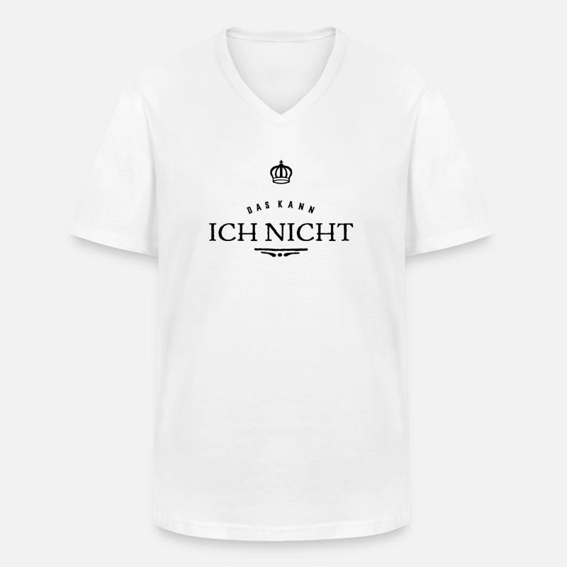 Nichtskönner - Männer-T-Shirt mit V-Ausschnitt - Weiß