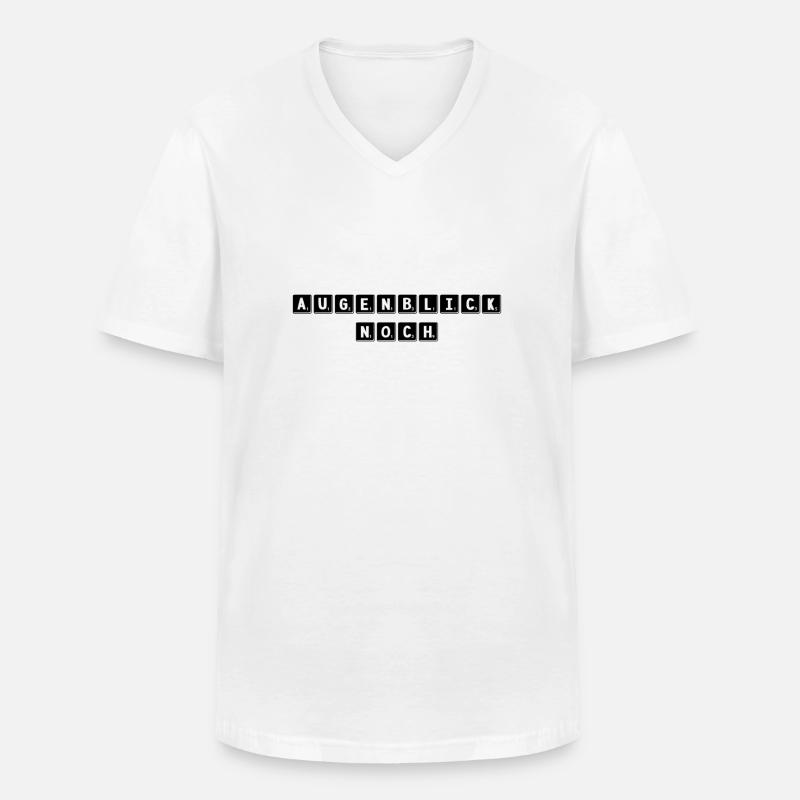 einen Moment noch - Männer-T-Shirt mit V-Ausschnitt - Weiß