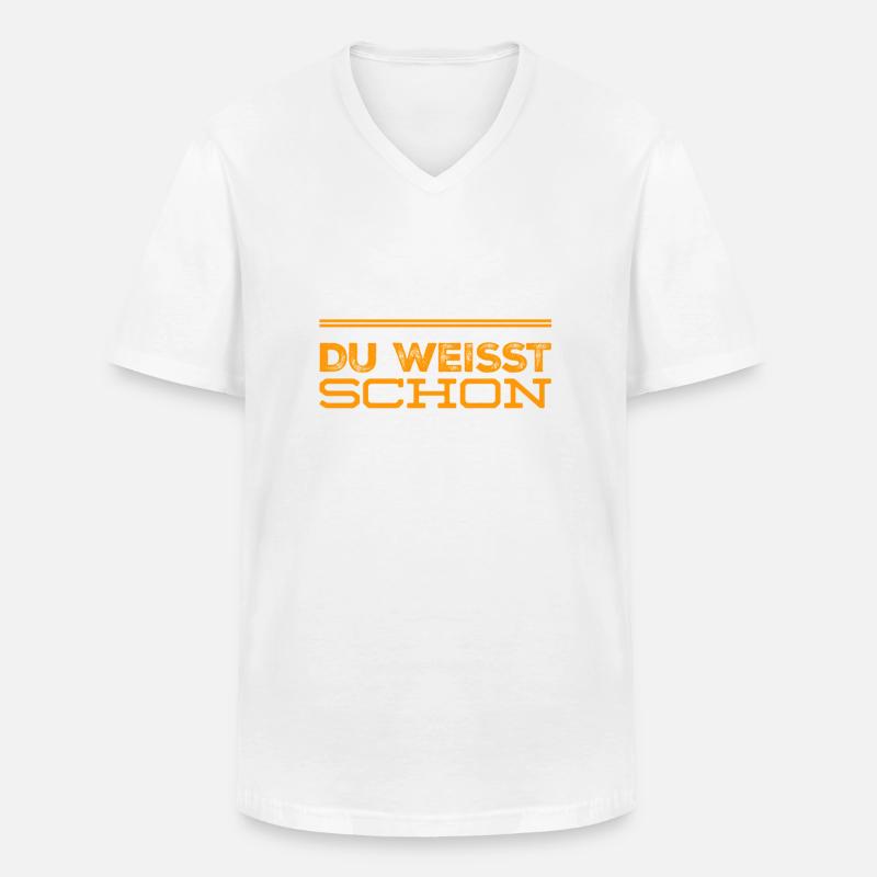 das ist dir doch klar - Männer-T-Shirt mit V-Ausschnitt - Weiß