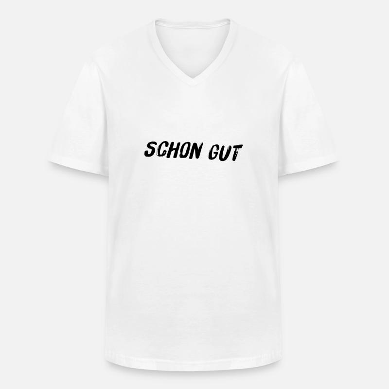 ist ja schon gut - Männer-T-Shirt mit V-Ausschnitt - Weiß