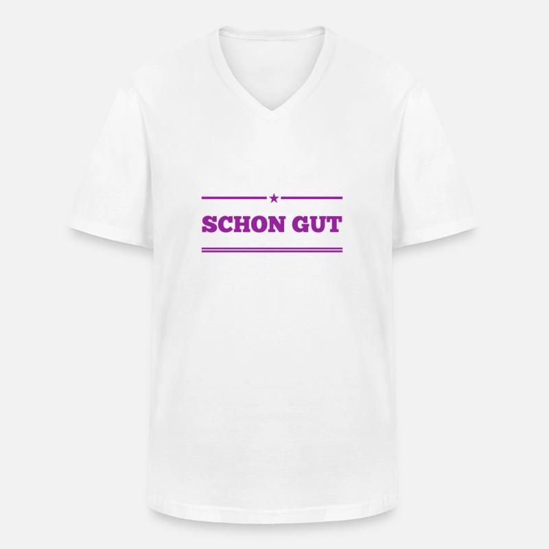 kein Problem - Männer-T-Shirt mit V-Ausschnitt - Weiß