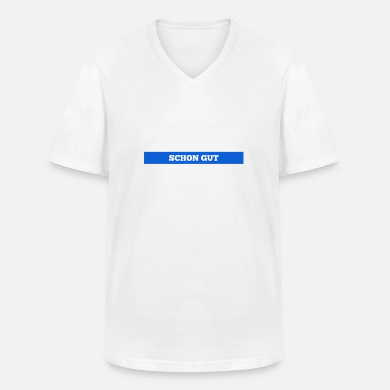 kein Problem - Männer-T-Shirt mit V-Ausschnitt - Weiß