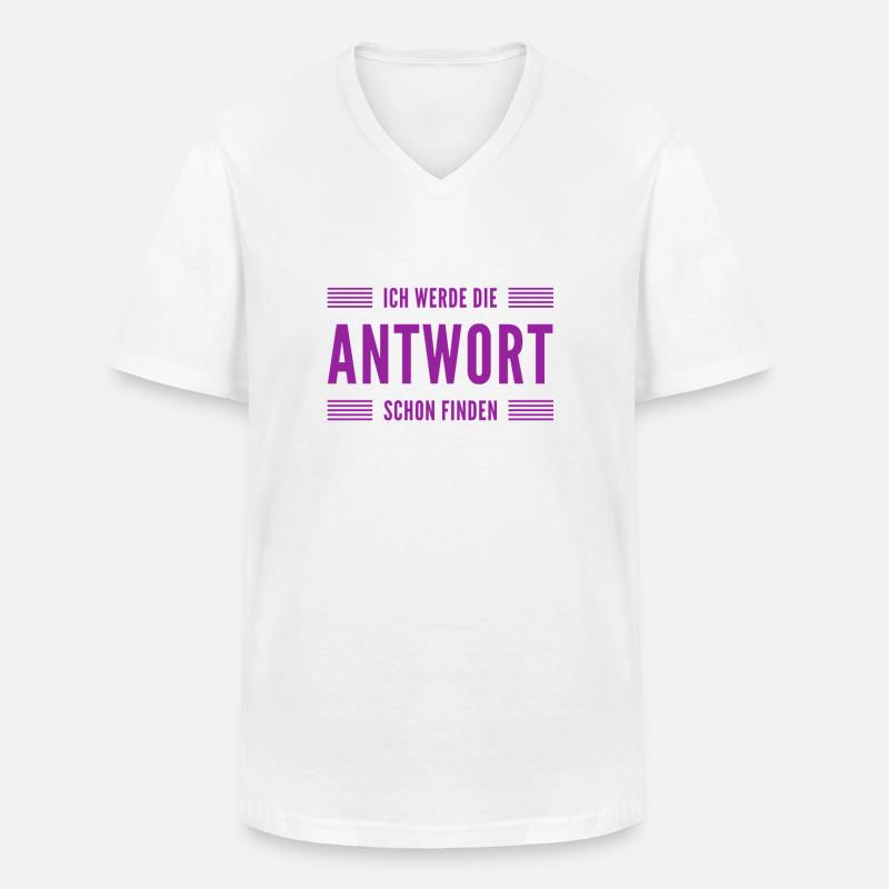 wer suchet der findet - Männer-T-Shirt mit V-Ausschnitt - Weiß