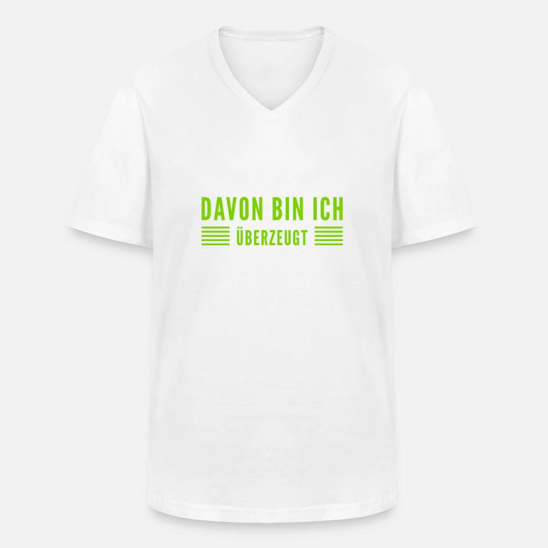 zweifelsohne - Männer-T-Shirt mit V-Ausschnitt - Weiß