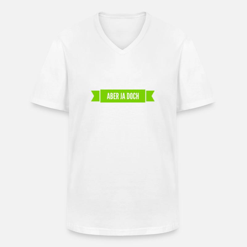 ich bin dafür - Männer-T-Shirt mit V-Ausschnitt - Weiß