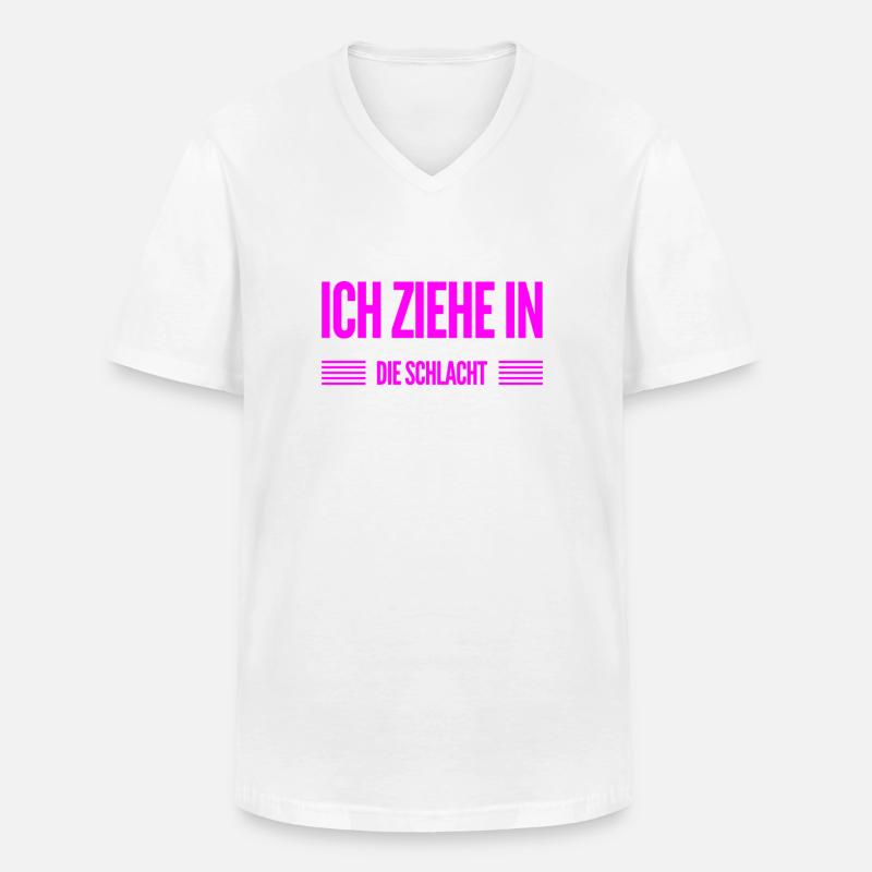 ich bin bereit - Männer-T-Shirt mit V-Ausschnitt - Weiß