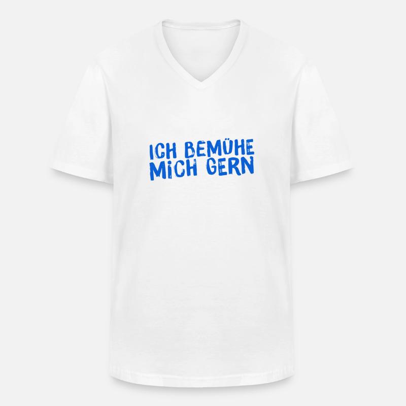 das mache ich gerne - Männer-T-Shirt mit V-Ausschnitt - Weiß