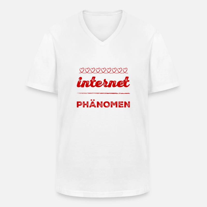 ich bin ein Internetphänomen - Männer-T-Shirt mit V-Ausschnitt - Weiß