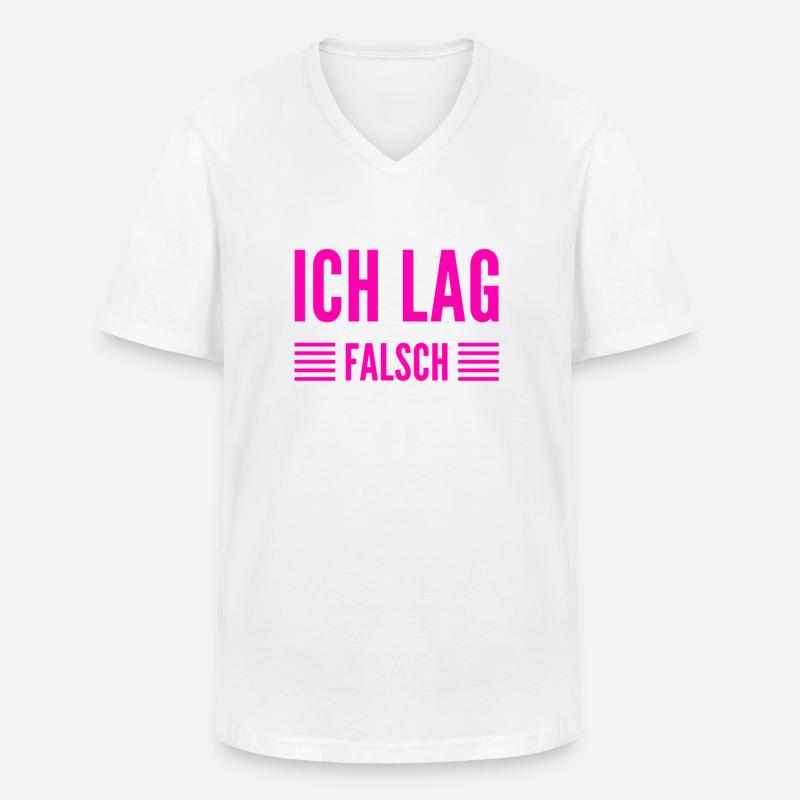das war ein großer Irrtum - Männer-T-Shirt mit V-Ausschnitt - Weiß