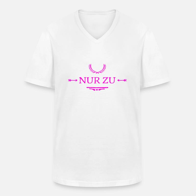 das wird schon - Männer-T-Shirt mit V-Ausschnitt - Weiß