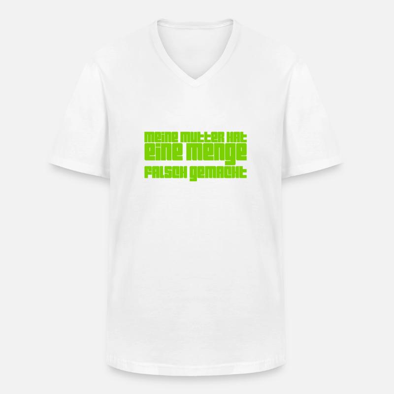 meine Mutter hat Fehler gemacht - Männer-T-Shirt mit V-Ausschnitt - Weiß