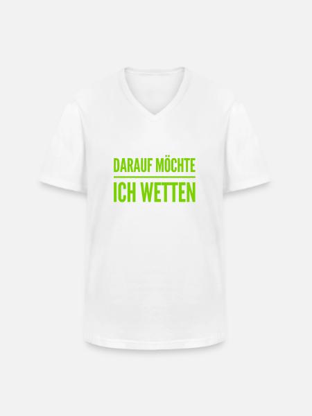 wetten wir? - Männer-T-Shirt mit V-Ausschnitt - Weiß
