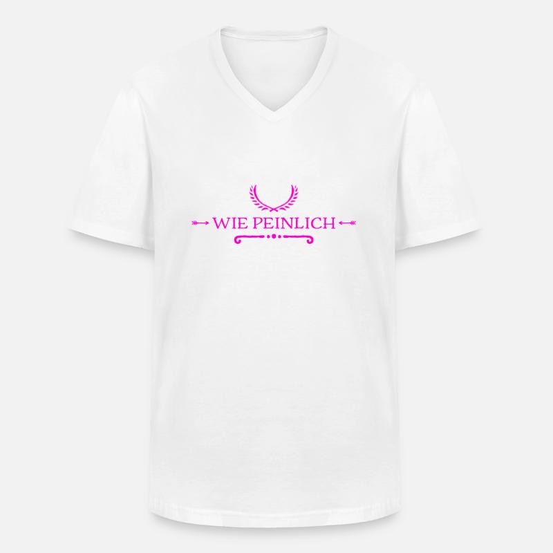 ist euch das nicht peinlich? - Männer-T-Shirt mit V-Ausschnitt - Weiß