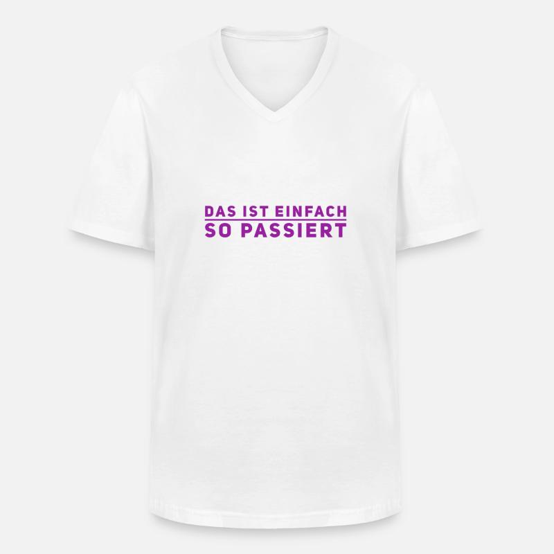 das war nicht mein Plan - Männer-T-Shirt mit V-Ausschnitt - Weiß