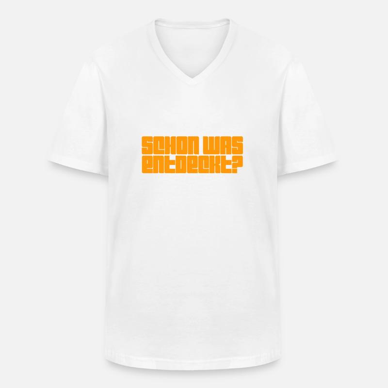 ich will was entdecken - Männer-T-Shirt mit V-Ausschnitt - Weiß