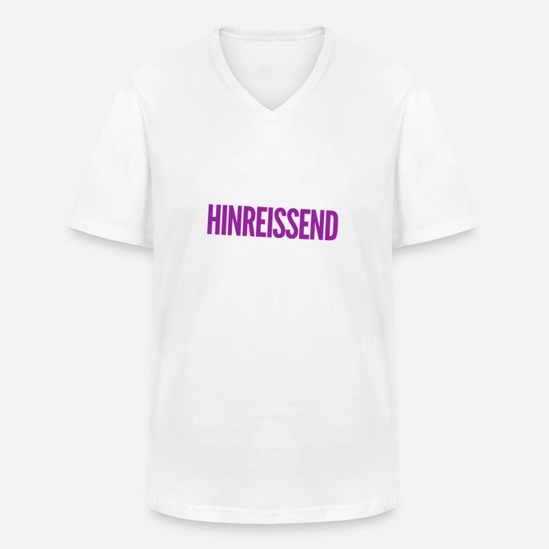 ich bin hübsch - Männer-T-Shirt mit V-Ausschnitt - Weiß