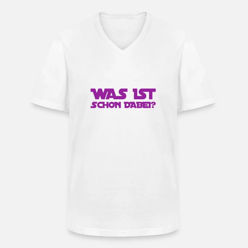 passt doch - Männer-T-Shirt mit V-Ausschnitt - Weiß