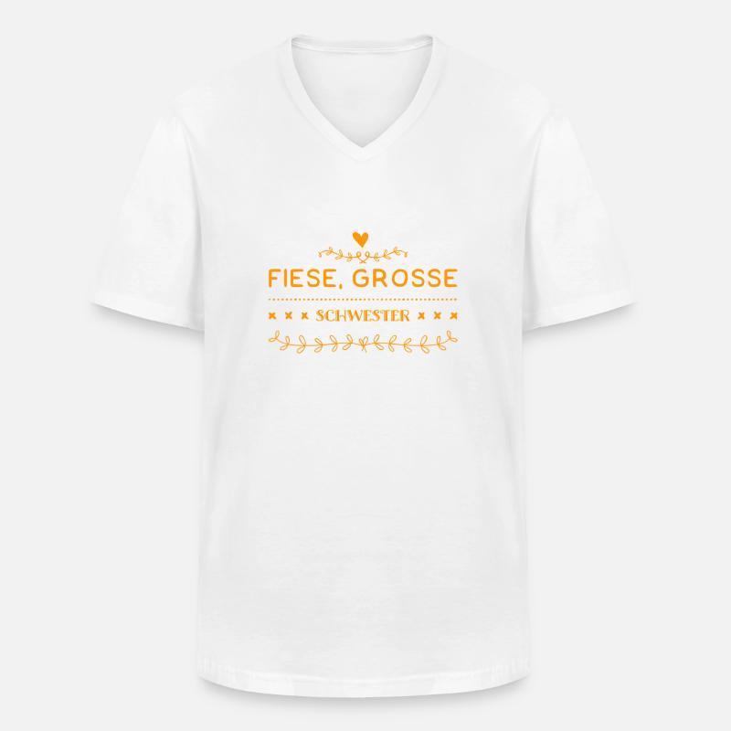 fiese, große Schwester - Männer-T-Shirt mit V-Ausschnitt - Weiß