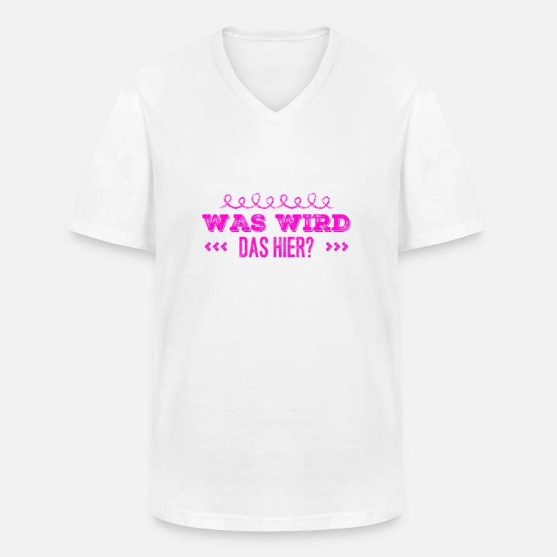 was könnte das werden? - Männer-T-Shirt mit V-Ausschnitt - Weiß