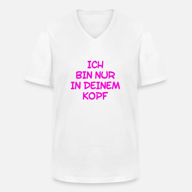 alles Einbildung - Männer-T-Shirt mit V-Ausschnitt - Weiß