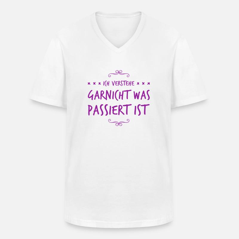 unverständlich - Männer-T-Shirt mit V-Ausschnitt - Weiß