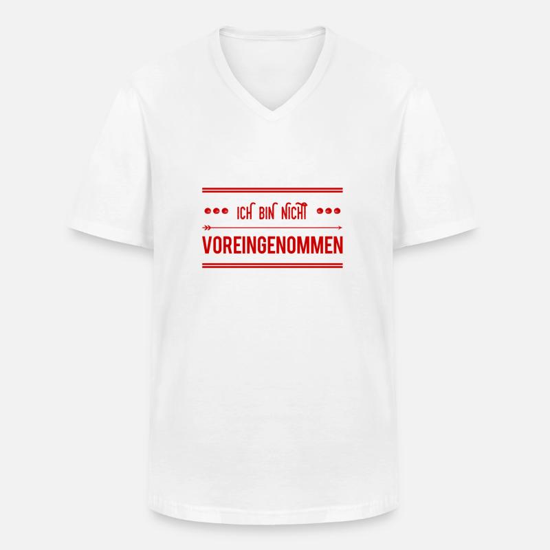 ich bin vorurteilsfrei - Männer-T-Shirt mit V-Ausschnitt - Weiß