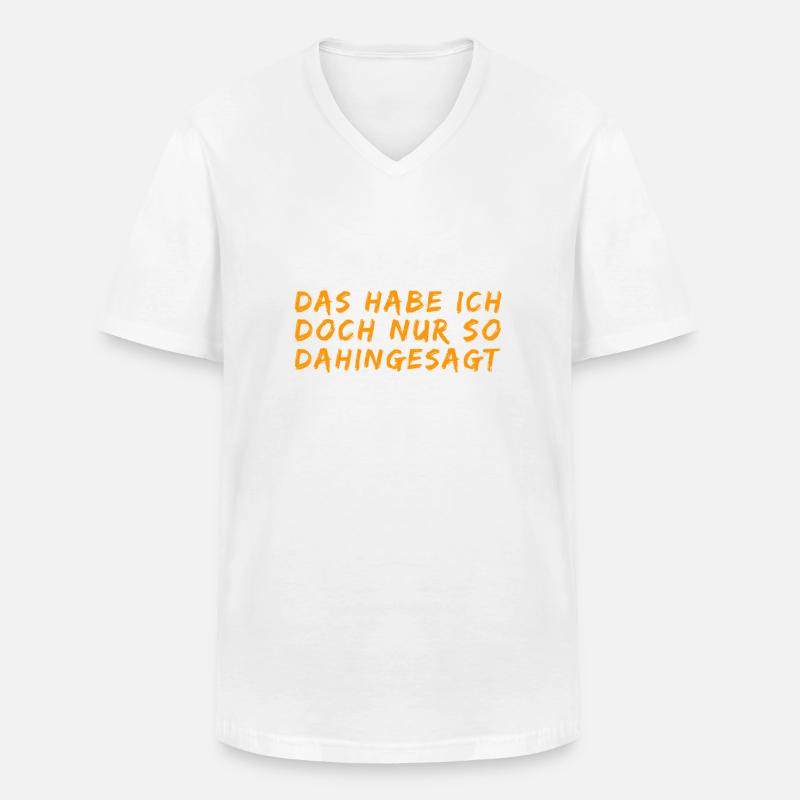 das war belangloses Gerede - Männer-T-Shirt mit V-Ausschnitt - Weiß