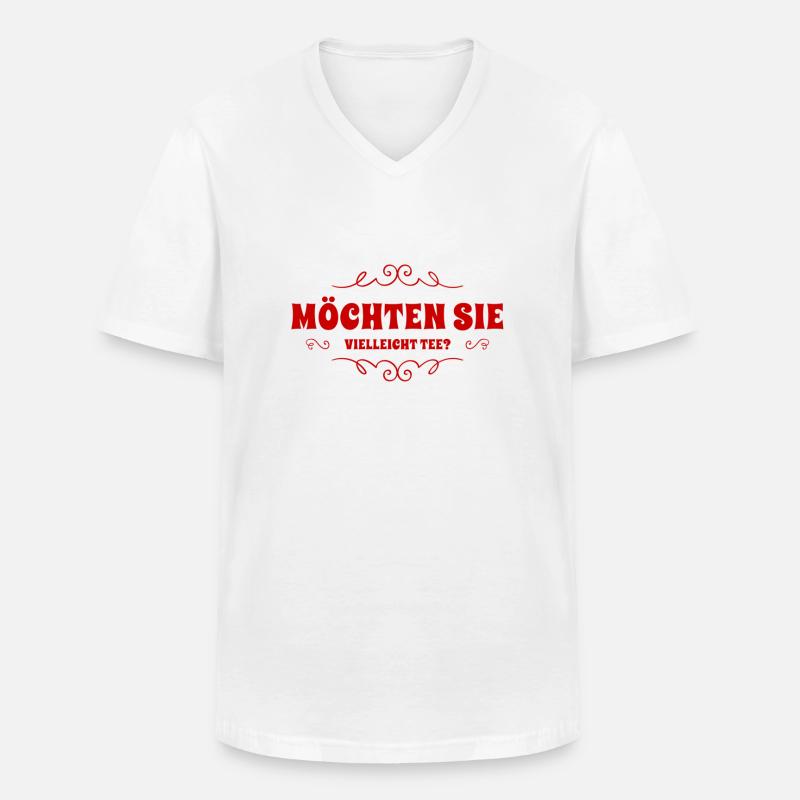 magst du Tee? - Männer-T-Shirt mit V-Ausschnitt - Weiß