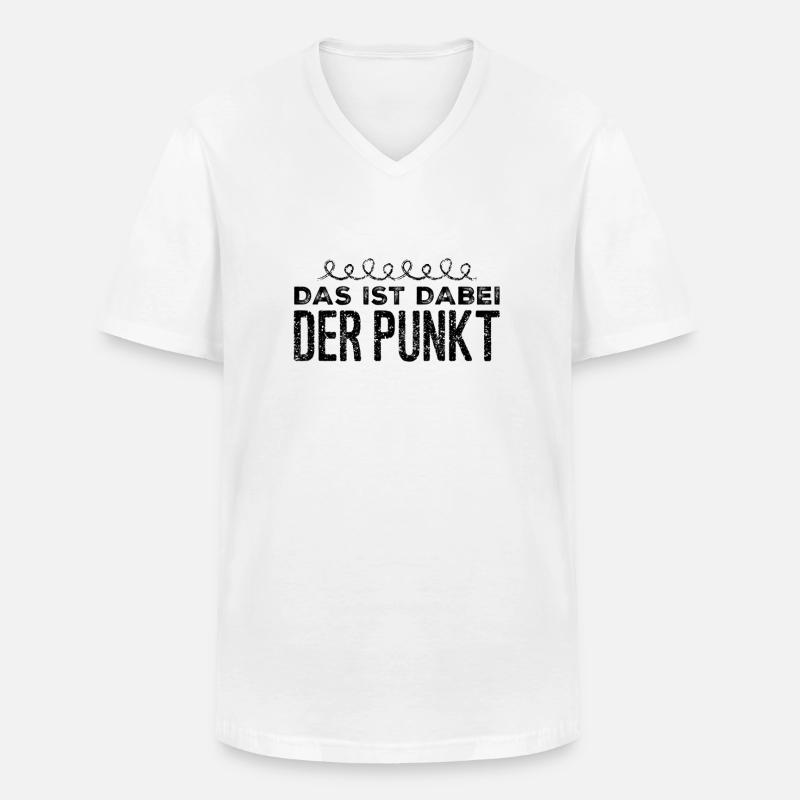 ich mache einen Punkt - Männer-T-Shirt mit V-Ausschnitt - Weiß