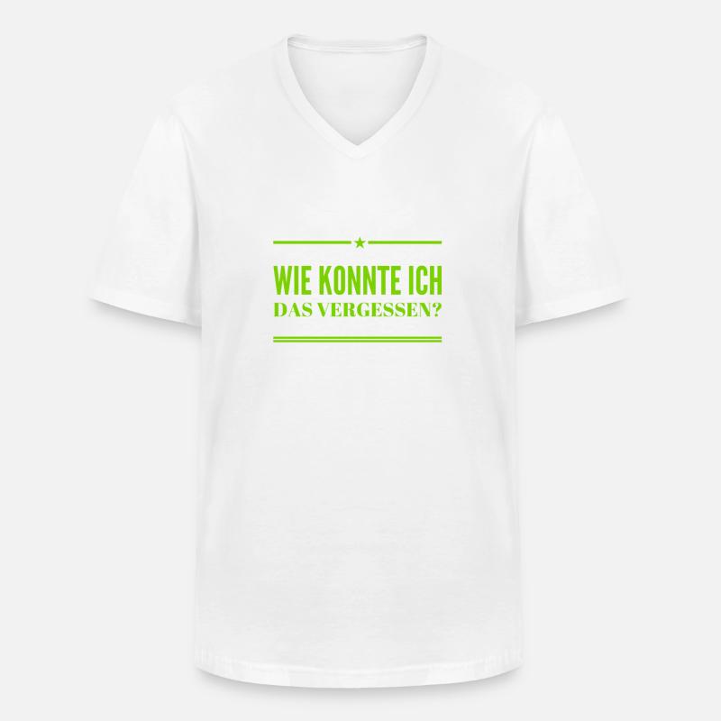 ich bin vergesslich - Männer-T-Shirt mit V-Ausschnitt - Weiß