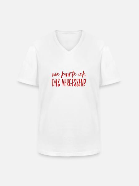 ich habe es vergessen - Männer-T-Shirt mit V-Ausschnitt - Weiß