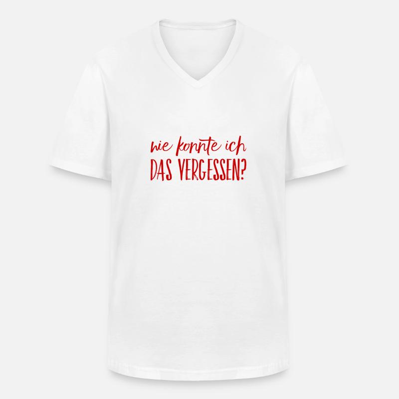ich habe es vergessen - Männer-T-Shirt mit V-Ausschnitt - Weiß