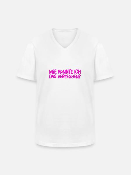 ich bin so vergesslich - Männer-T-Shirt mit V-Ausschnitt - Weiß