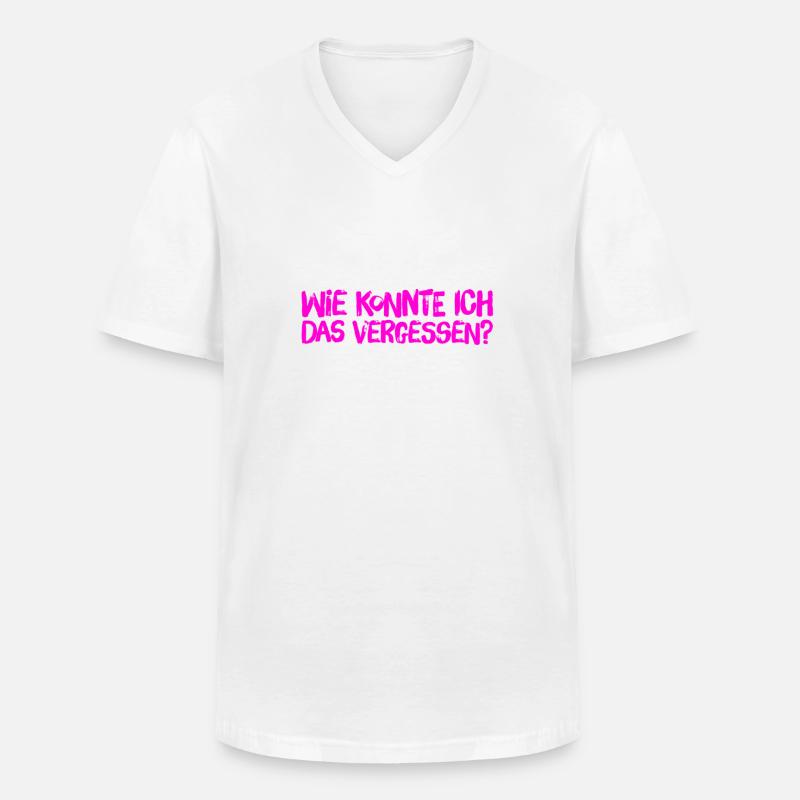 ich bin so vergesslich - Männer-T-Shirt mit V-Ausschnitt - Weiß