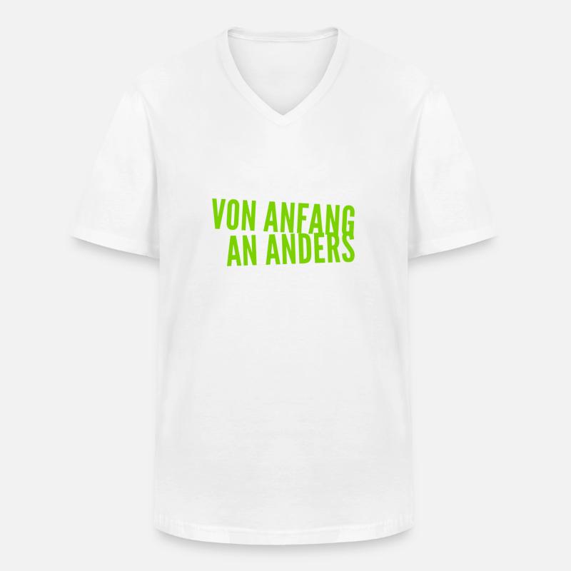 ich bin anders - Männer-T-Shirt mit V-Ausschnitt - Weiß