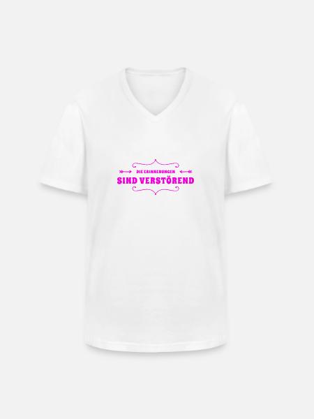 verstörende Erinnerungen - Männer-T-Shirt mit V-Ausschnitt - Weiß