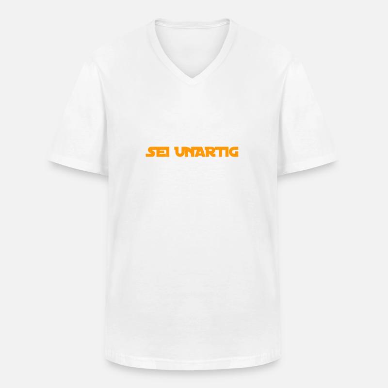 sei eigensinnig - Männer-T-Shirt mit V-Ausschnitt - Weiß