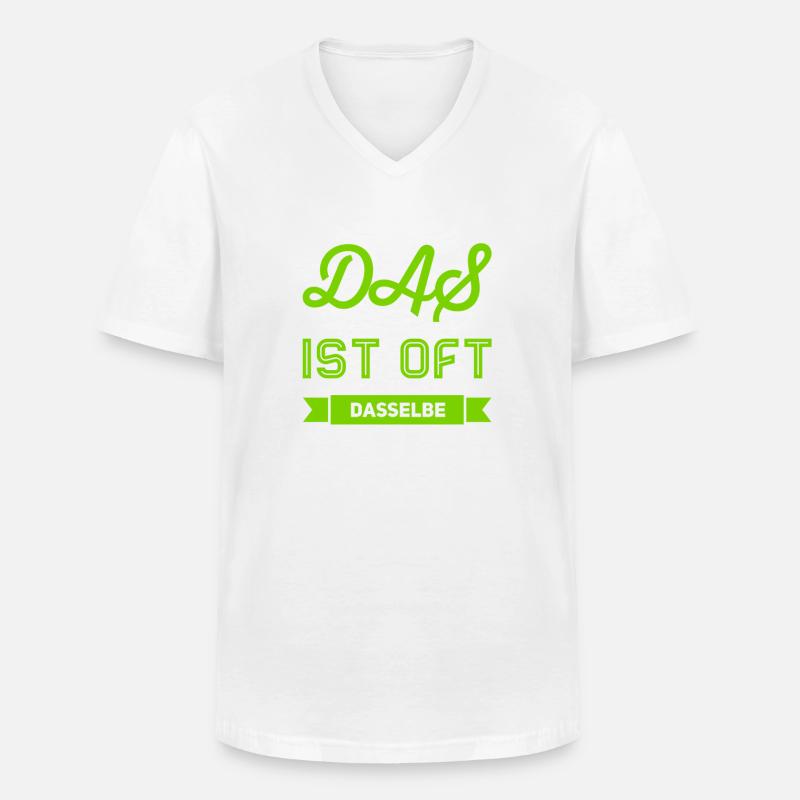 das kann man verwechseln - Männer-T-Shirt mit V-Ausschnitt - Weiß