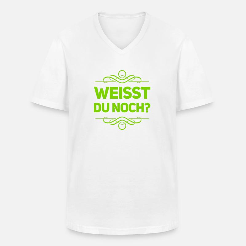 weißt du noch? - Männer-T-Shirt mit V-Ausschnitt - Weiß